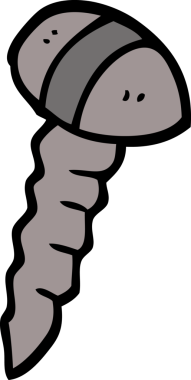 Bir insan tarafından çizilmiş bir vida karalaması.