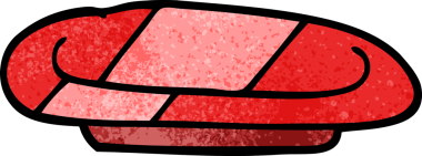 Bir insan tarafından çizilmiş çizgili karikatür tabağı.