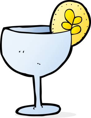 bir insan tarafından çizilmiş karikatür kokteyli