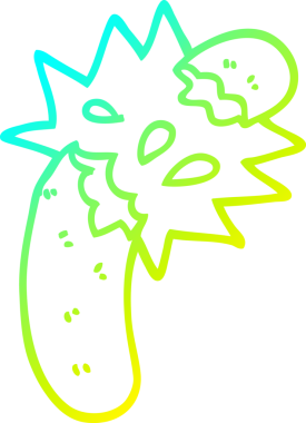 Bir insan tarafından çizilmiş soğuk gradyan çizgisi.