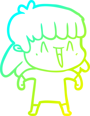 Bir insan tarafından çizilmiş bir karikatür kadın çizimi.