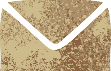 Bir insan tarafından çizilmiş kağıt zarfın retro çizim tarzı karikatürü