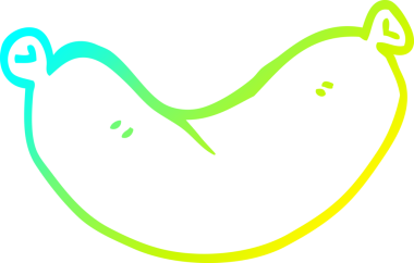 Bir insan tarafından çizilmiş soğuk gradyan çizgisi.