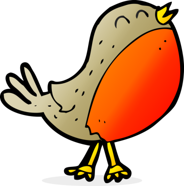 Bir insan tarafından çizilmiş noel robini.