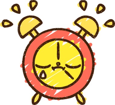 Bir insan tarafından çizilen Alarm Saati Tebeşiri