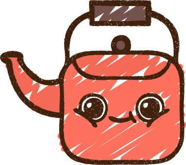 Bir insan tarafından çizilen Kettle Tebeşiri