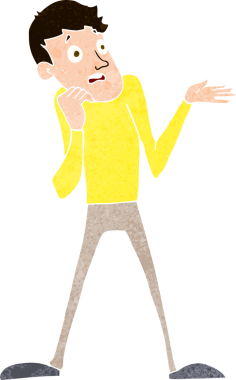 bir insan tarafından çizilmiş sinirli bir adam.