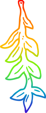 gökkuşağı gradyanı bir insan tarafından çizilmiş bir bitkinin çizimi