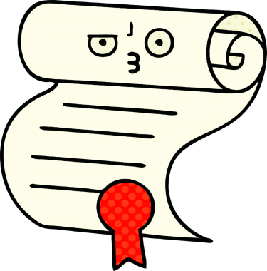 bir insan tarafından çizilmiş bir sözleşmenin çizgi roman tarzı