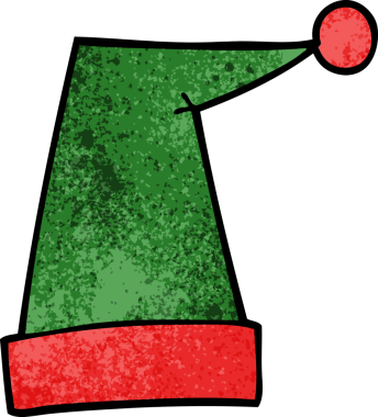 Bir insan tarafından çizilmiş bir elf şapkası.