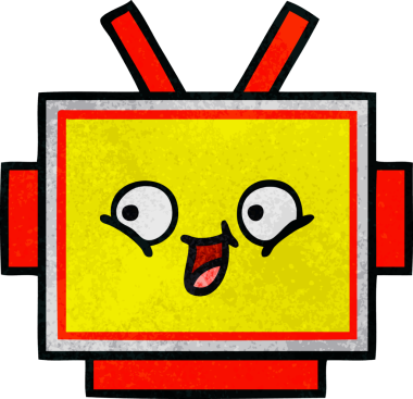 Bir insan tarafından çizilmiş robot kafasının retro grunge dokusu