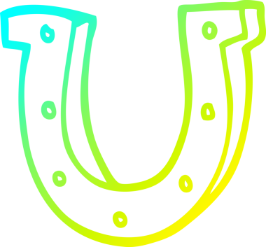 Bir insan tarafından çizilmiş çizgi film at nalı çizimi.