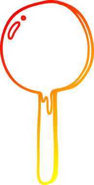 Bir insan tarafından çizilmiş bir lolipopun sıcak çizgi çizimi