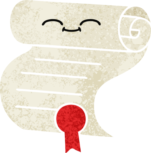 Bir insan tarafından çizilen sözleşmenin retro illüstrasyon tarzı karikatürü