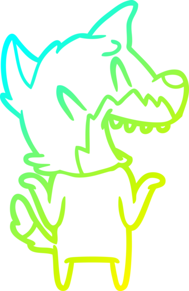 Bir insan tarafından çizilmiş gülen tilki çizgi filmi.