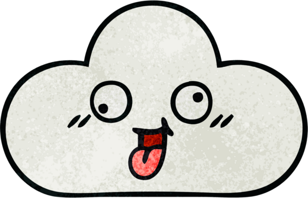 Bir insan tarafından çizilmiş eski grunge desenli bir bulut.