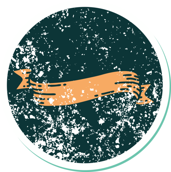 Bir insan tarafından çizilmiş bir pankartın sembolik dövmeli resmi