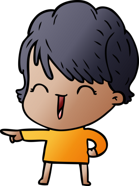 Bir insan tarafından çizilmiş gülen kadın çizgi filmi.