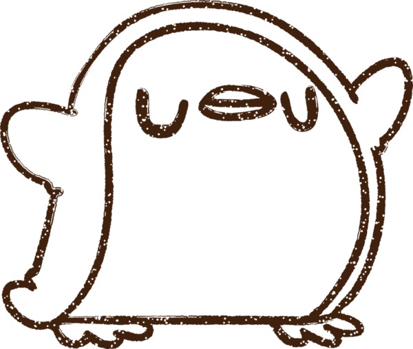 Penguen Kömürü Bir insan tarafından çizilmiş