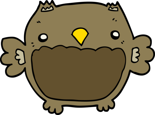 bir insan tarafından çizilmiş bir baykuş.