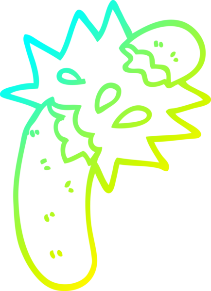 Bir insan tarafından çizilmiş soğuk gradyan çizgisi.