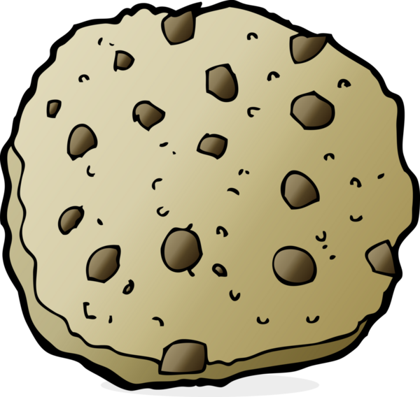 Bir insan tarafından çizilmiş çikolatalı kurabiye karikatürü.