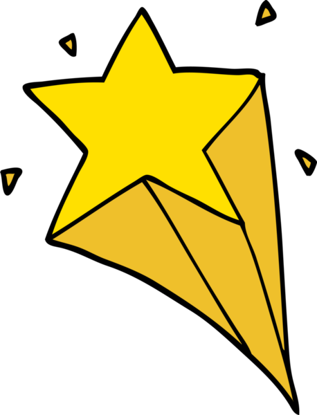 Bir insan tarafından çizilmiş çizgi film yıldızı