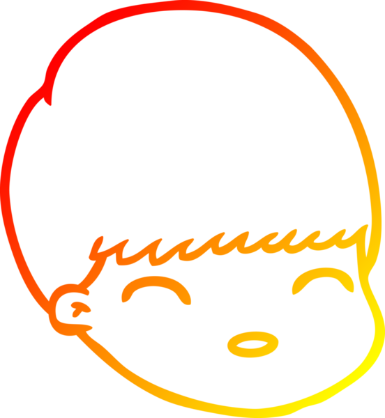 Bir insan tarafından çizilen çizgi film karakterinin sıcak çizgi çizimi