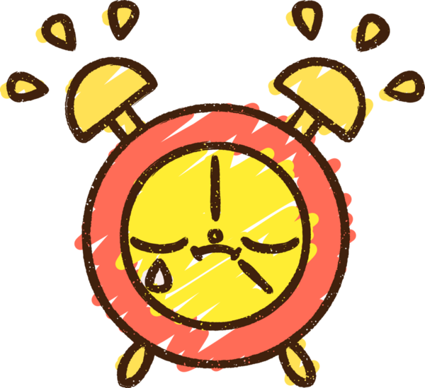 Bir insan tarafından çizilen Alarm Saati Tebeşiri