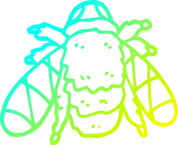 Bir insan tarafından çizilmiş karikatür arısı çizimi