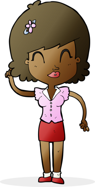 Bir insan tarafından çizilmiş güzel bir kadın çizgi filmi.