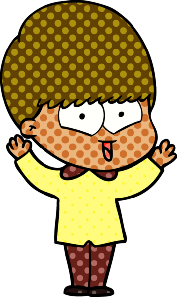 Bir insan tarafından çizilmiş mutlu çocuk çizgi filmi.