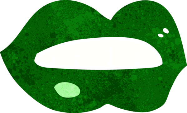 Bir insan tarafından çizilmiş cadılar bayramı dudakları.