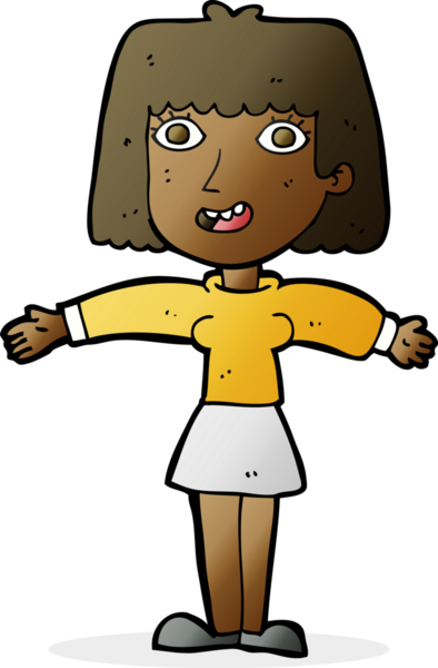 Bir insan tarafından çizilmiş heyecanlı bir karikatür.