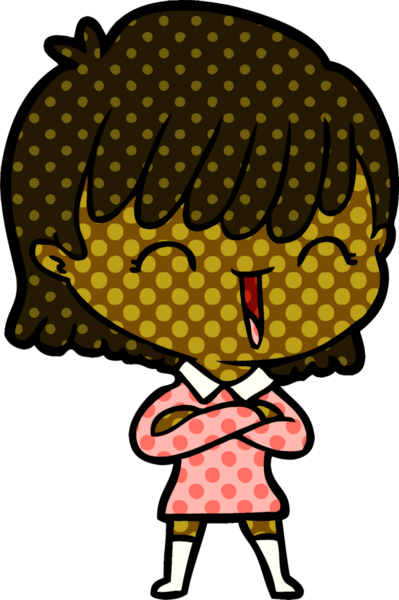 Bir insan tarafından çizilmiş karikatür kadın.