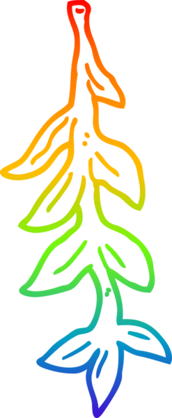 gökkuşağı gradyanı bir insan tarafından çizilmiş bir bitkinin çizimi