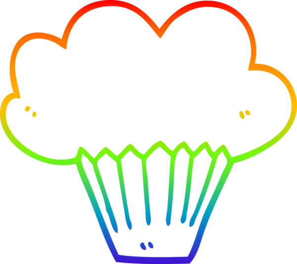 gökkuşağı gradyan çizgi çizimi bir insan tarafından çizilmiş bir kek