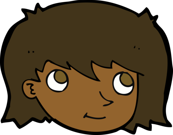 Bir insan tarafından çizilmiş bir kadın yüzü.