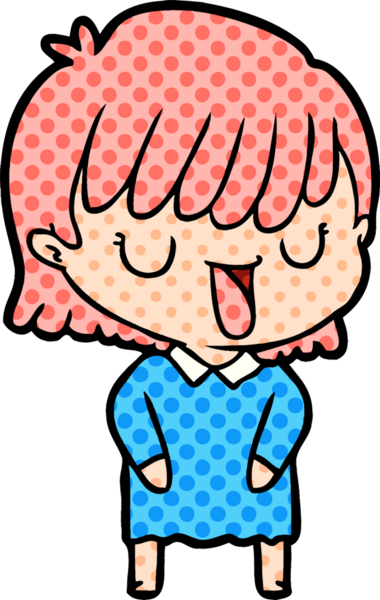 Bir insan tarafından çizilmiş karikatür kadın.