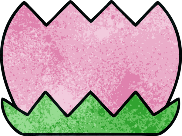 Bir insan tarafından çizilmiş bir çiçeğin retro grunge desen karikatürü