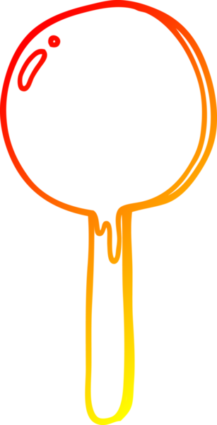 Bir insan tarafından çizilmiş bir lolipopun sıcak çizgi çizimi