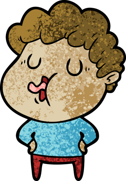 Bir insan tarafından çizilmiş çizgi film şarkıcısı.