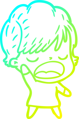 Bir insan tarafından çizilmiş bir karikatür kadın çizimi.