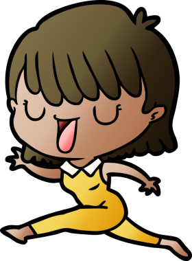 Bir insan tarafından çizilmiş karikatür kadın.