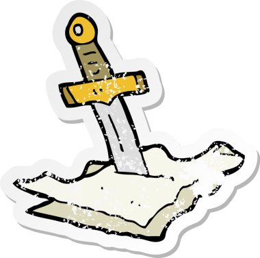 Bir insan tarafından çizilmiş haritalarda gerilmiş çizgi film hançeri etiketi.