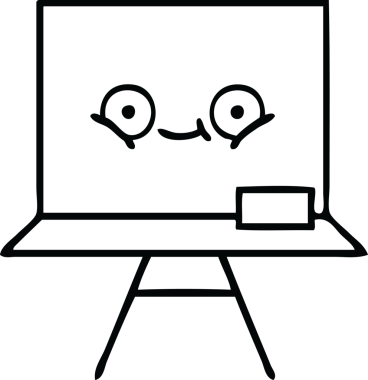 Bir insan tarafından çizilmiş karatahta çizimi