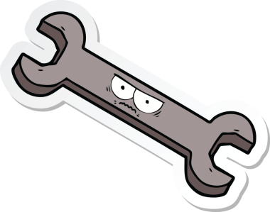 Bir insan tarafından çizilmiş kızgın çizgi film aracının çıkartması