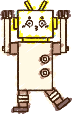 Bir insan tarafından çizilen Teslim Olan Robot Tebeşir Çizimi