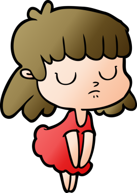 Bir insan tarafından çizilmiş ilgisiz bir kadın çizgi filmi.