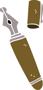 Bir insan tarafından çizilmiş karikatür dolmakalemi.